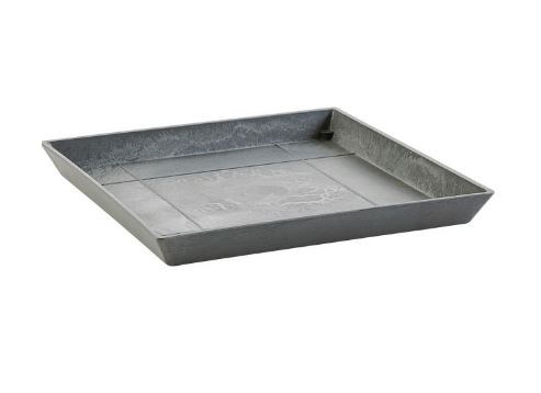 Unterteller Ecopots Saucer Square, grey, L/B/H = 43/43/3,5 cm